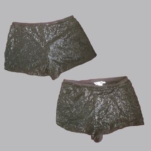 Black Sequin Shorts